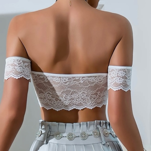 Lace Pearl Corset Top - Small SOLD - Picture 2 of 3